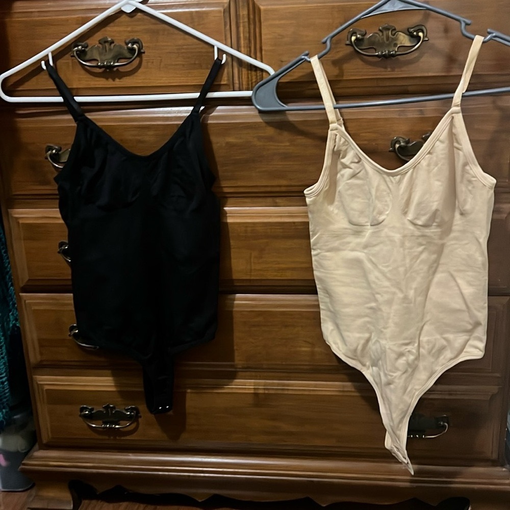thong bodysuit shapewear - set of 2